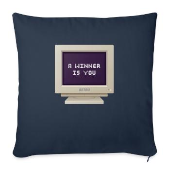 CRT Design - A winner is you - Sofa pillowcase 17,3'' x 17,3'' (45 x 45 cm) - navy - Front