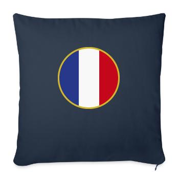 I Love France Elegance Style Design T-Shirt - Housse de coussin décorative 45 x 45 cm - bleu marine - Devant