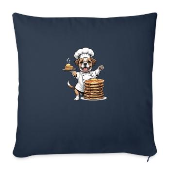 Dog Chef Dog Lovers Gift PaneCake - Sofa pillowcase 17,3'' x 17,3'' (45 x 45 cm) - navy - Front