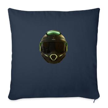 Schlanker futuristischer Helm - Sofakissenbezug 45 x 45 cm - Navy - Vorne