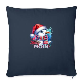 Moin Möwe Weihnachten - Sofakissenbezug 45 x 45 cm - Navy - Vorne