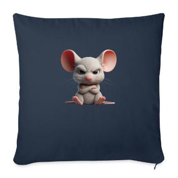 Mouse grim 2 - Sofa pillowcase 17,3'' x 17,3'' (45 x 45 cm) - navy - Front