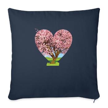 Blossom - Sofa pillowcase 17,3'' x 17,3'' (45 x 45 cm) - navy - Front