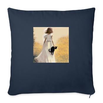 C’est du temps pour nous - Housse de coussin décorative 45 x 45 cm - bleu marine - Devant