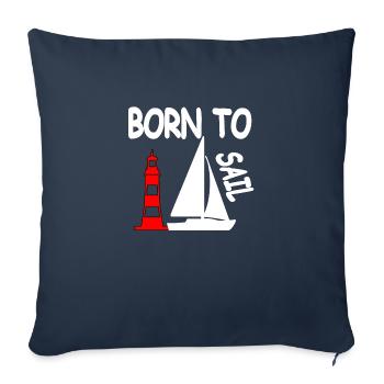Voile - Housse de coussin décorative 45 x 45 cm - bleu marine - Devant