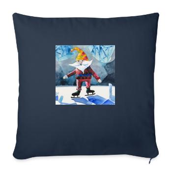 Merveilles de l’hiver - Housse de coussin décorative 45 x 45 cm - bleu marine - Devant