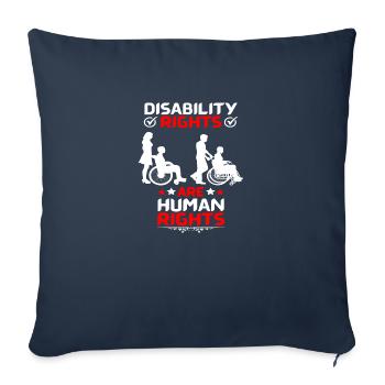 Disability Rights Are Human Rights - Sofa pillowcase 17,3'' x 17,3'' (45 x 45 cm) - navy - Front