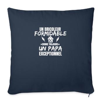 BRICOLEUR FORMIDABLE - Housse de coussin décorative 45 x 45 cm - bleu marine - Devant
