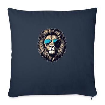Nuances de la jungle - Housse de coussin décorative 45 x 45 cm - bleu marine - Devant