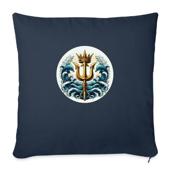 Trident Symbol - Sofa pillowcase 17,3'' x 17,3'' (45 x 45 cm) - navy - Front