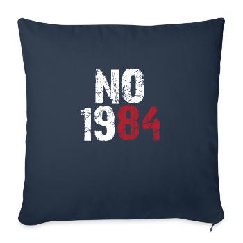 No 1984 weiss - Sofakissenbezug 45 x 45 cm - Navy - Vorne