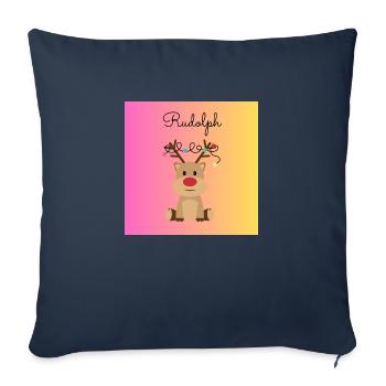 Rudolph - Housse de coussin décorative 45 x 45 cm - bleu marine - Devant