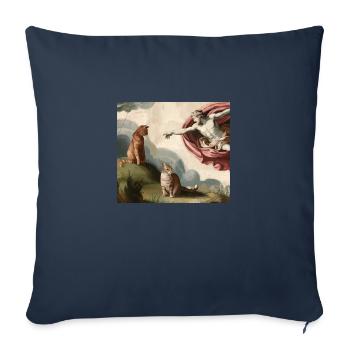 Michelangelo Cat - Sofa pillowcase 17,3'' x 17,3'' (45 x 45 cm) - navy - Front