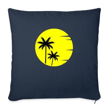 Sunset Palmen - Sofakissenbezug 45 x 45 cm - Navy - Vorne
