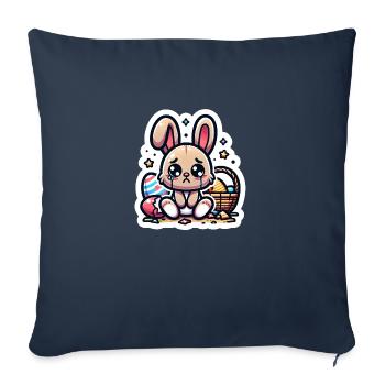 Sad Bunny - Sofakissenbezug 45 x 45 cm - Navy - Vorne