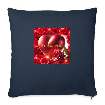 Herz. Ewiger - Sofakissenbezug 45 x 45 cm - Navy - Vorne