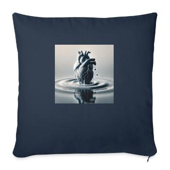 Désir fondant - Housse de coussin décorative 45 x 45 cm - bleu marine - Devant