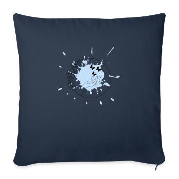 Butterflies and Hand Minimalist Design - Sofa pillowcase 17,3'' x 17,3'' (45 x 45 cm) - navy - Front