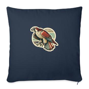 Faucon Fauconnerie Oiseau de proie Fauconnerie Fauconnier - Housse de coussin décorative 45 x 45 cm - bleu marine - Devant