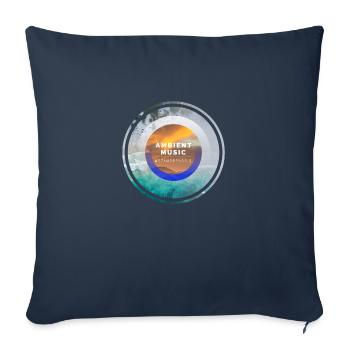 Imprimés pour mélomanes, musique, tendance - Housse de coussin décorative 45 x 45 cm - bleu marine - Devant