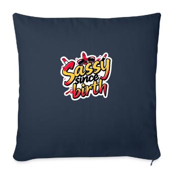 Impertinent depuis la naissance Graffiti audacieux Esthétique féroce - Housse de coussin décorative 45 x 45 cm - bleu marine - Devant