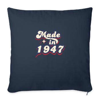 Made in 1947 Retro - Sofa pillowcase 17,3'' x 17,3'' (45 x 45 cm) - navy - Front