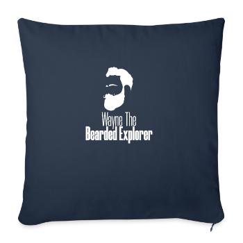 Wayne The Bearded Explorer wht - Sofa pillowcase 17,3'' x 17,3'' (45 x 45 cm) - navy - Front
