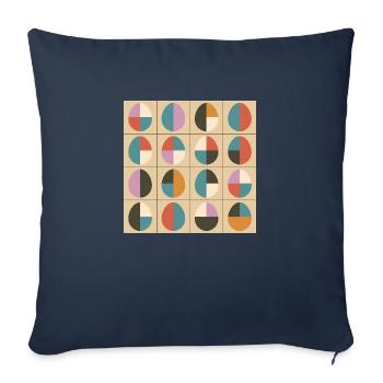 Easter Eggs Design No.02 - Sofa pillowcase 17,3'' x 17,3'' (45 x 45 cm) - navy - Front