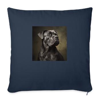 Cane corso - Housse de coussin décorative 45 x 45 cm - bleu marine - Devant
