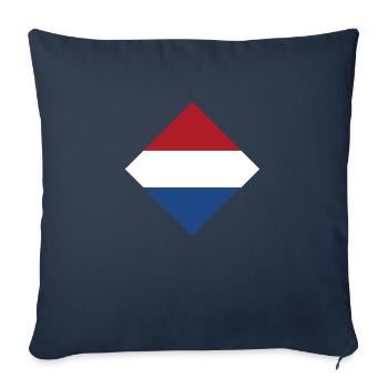Pays-Bas - Housse de coussin décorative 45 x 45 cm - bleu marine - Devant