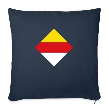 Carinthie - Housse de coussin décorative 45 x 45 cm - bleu marine - Devant