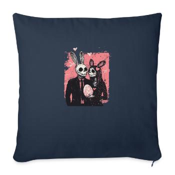 Spooky Easter couple - Sofa pillowcase 17,3'' x 17,3'' (45 x 45 cm) - navy - Front