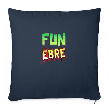 FUN ÈBRE ! - Housse de coussin décorative 45 x 45 cm - bleu marine - Devant