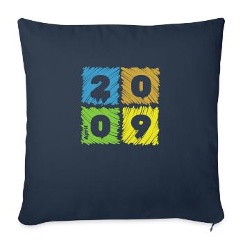 16. Geburtstag Farbige Patches since 04/2009 - Sofa pillowcase 17,3'' x 17,3'' (45 x 45 cm) - navy - Front