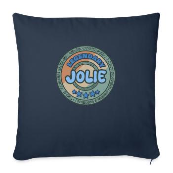 Cadeau pour Jolie - Housse de coussin décorative 45 x 45 cm - bleu marine - Devant