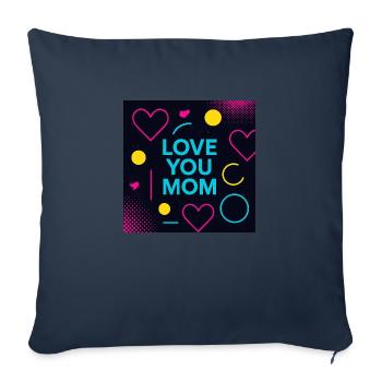 Playful yet trendy. - Sofa pillowcase 17,3'' x 17,3'' (45 x 45 cm) - navy - Front