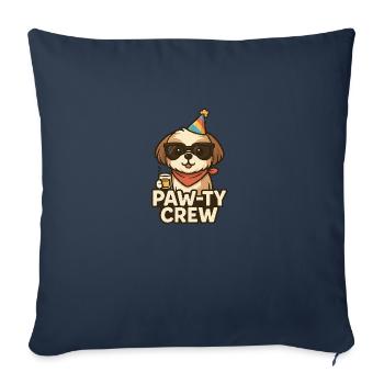 TinyPaws Funlogo Paw-ty Crew - Sofakissenbezug 45 x 45 cm - Navy - Vorne