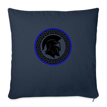 Spartan Helmet Icon - Sofa pillowcase 17,3'' x 17,3'' (45 x 45 cm) - navy - Front