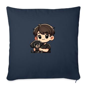OrsonBlockTV Chibi - Housse de coussin décorative 45 x 45 cm - bleu marine - Devant