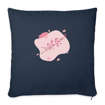 Sakura - Housse de coussin décorative 45 x 45 cm - bleu marine - Devant