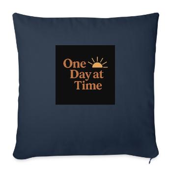 One Day at a Time – Positive Mental Health Shirt - Sofakissenbezug 45 x 45 cm - Navy - Vorne