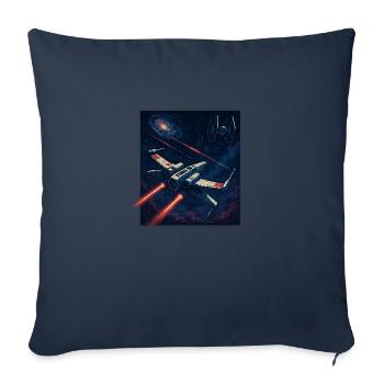 Vol à travers la galaxie - Housse de coussin décorative 45 x 45 cm - bleu marine - Devant