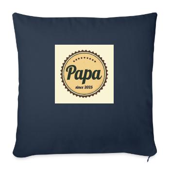 Flux Dev A worn retroinspired logo papa since 2025 - Sofakissenbezug 45 x 45 cm - Navy - Vorne