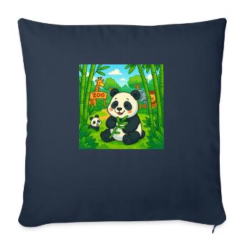 Pandy - Housse de coussin décorative 45 x 45 cm - bleu marine - Devant