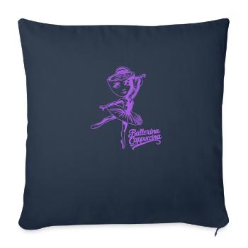 Ballerina Cappuccina - Lila - Sofakissenbezug 45 x 45 cm - Navy - Vorne