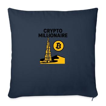 Crypto dubai - Sofa pillowcase 17,3'' x 17,3'' (45 x 45 cm) - navy - Front