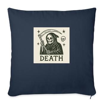Faucheuse - Housse de coussin décorative 45 x 45 cm - bleu marine - Devant