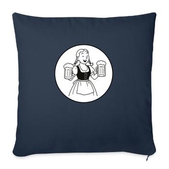 Bier mädchen - Housse de coussin décorative 45 x 45 cm - bleu marine - Devant