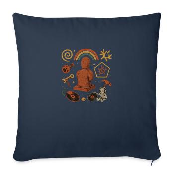 art - Housse de coussin décorative 45 x 45 cm - bleu marine - Devant