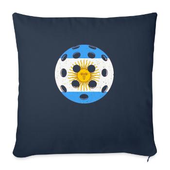 Pickleball Argentine - Housse de coussin décorative 45 x 45 cm - bleu marine - Devant